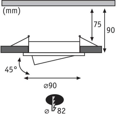 Встраиваемый светодиодный светильник Paulmann Drilled 92920