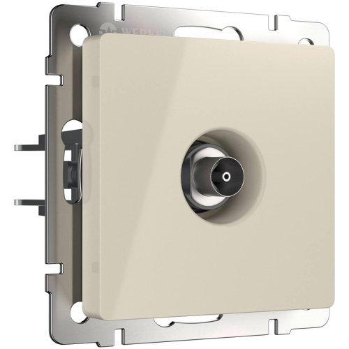 ТВ-розетка Werkel проходная слоновая кость WL03-TV-2W-ivory 4690389073489