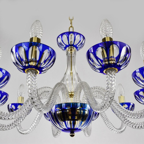 Подвесная люстра Bohemia Ivele 1308/10/240 G Cl/Clear-Blue/H-1H Подвесная люстра Bohemia Ivele 1308/10/240 G Cl/Clear-Blue/H-1H