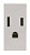 Розетка US ABB Zenit с/з 15A 127V со шторками винтовой зажим серебро 2CLA212800N1301