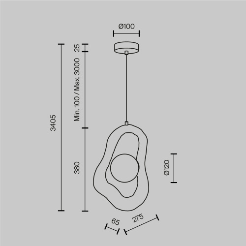 Подвесной светильник Maytoni MOD380PL-01W Подвесной светильник Maytoni MOD380PL-01W
