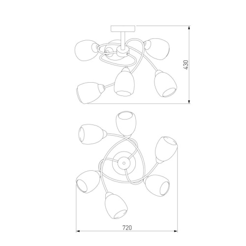 Потолочная люстра Eurosvet Noemi 30168/6 матовое золото