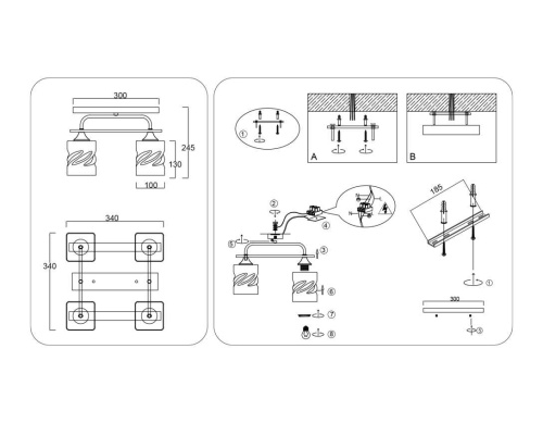 Светильник потолочный Ambrella light TRADITIONAL TR3033249