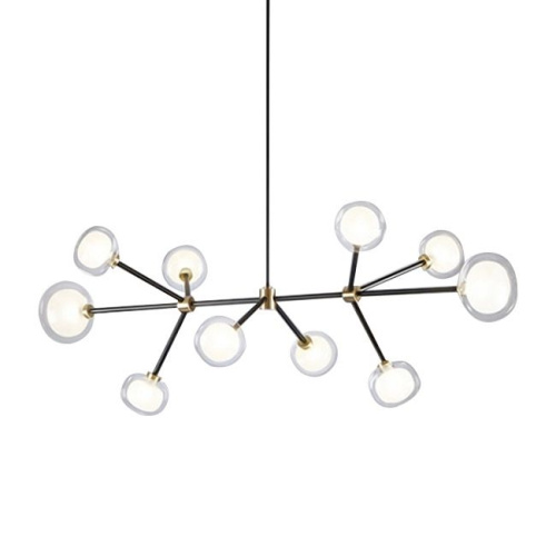 Люстра Nabila 10 black/gold