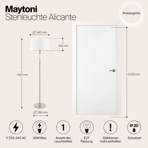 Торшер Maytoni Alicante MOD014FL-01N