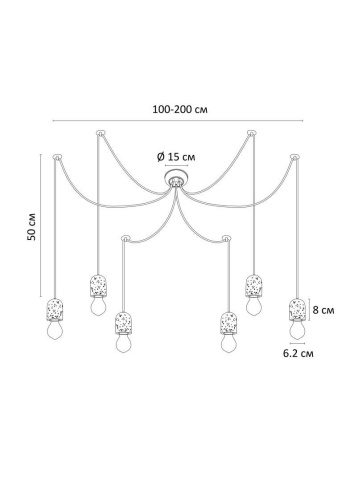 Подвесная люстра Arte Lamp Bender A4321SP-6GY Подвесная люстра Arte Lamp Bender A4321SP-6GY
