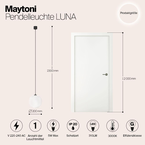 Подвесной светильник Technical P039PL-5W3K-20-B Подвесной светильник Technical P039PL-5W3K-20-B