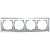 Рамка на 4 поста Werkel Diamant зеркальный W0041220 4690389158858
