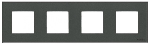 Рамка 4-постовая ABB Zenit стекло графит 2CLA227400N3801 Рамка 4-постовая ABB Zenit стекло графит 2CLA227400N3801