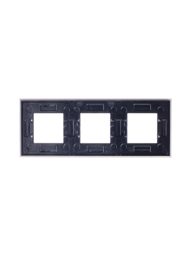 Рамка 3-постовая ABB Zenit стекло брызги шампанского 2CLA227300N3901 Рамка 3-постовая ABB Zenit стекло брызги шампанского 2CLA227300N3901
