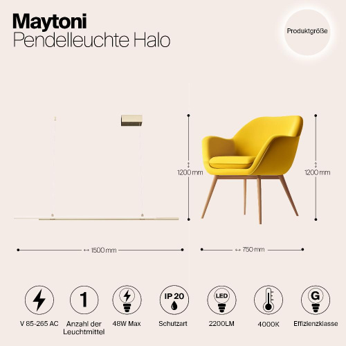 Подвесной светильник Maytoni MOD005PL-L36BSK