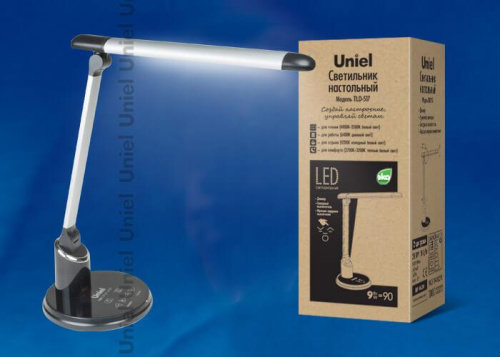 Настольная лампа (09107) Uniel TLD-517 Silver-Black/LED/900Lm/2700-6400K/Dimmer