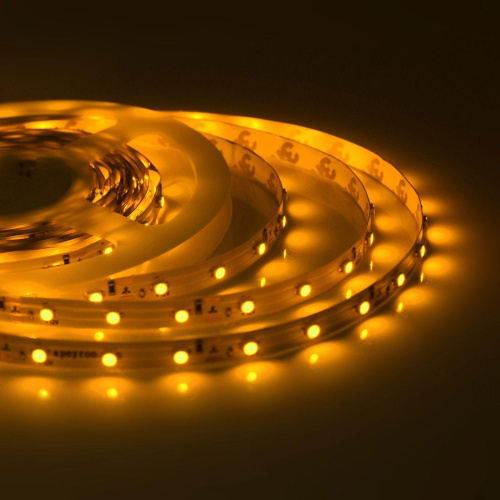 Светодиодная влагозащищенная лента Apeyron 4,8W/m 60LED/m 3528SMD желтый 5M 00-83 Светодиодная влагозащищенная лента Apeyron 4,8W/m 60LED/m 3528SMD желтый 5M 00-83