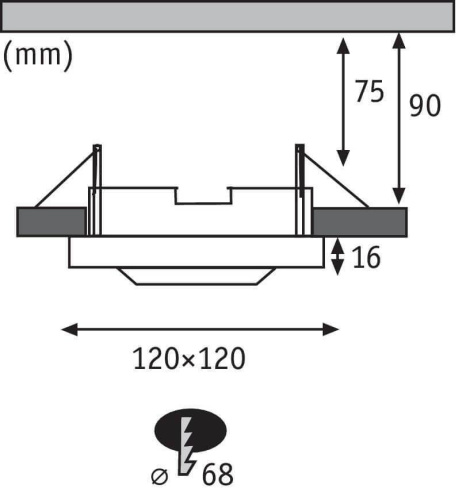 Встраиваемый светодиодный светильник Paulmann Premium EBL Single Layer 92727