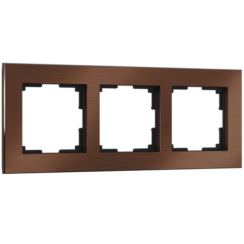 Рамка Werkel Aluminium на 3 поста алюминий коричневый WL11-Frame-03 4690389073700