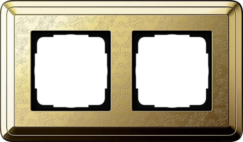 Рамка 2-постовая Gira ClassiX Art латунь 0212671
