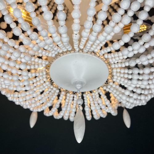 Люстра Rh Anselme White Wood Large Chandelier By Imperiumloft