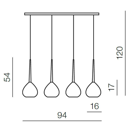 Подвесной светильник Azzardo Aga 4 AZ1069