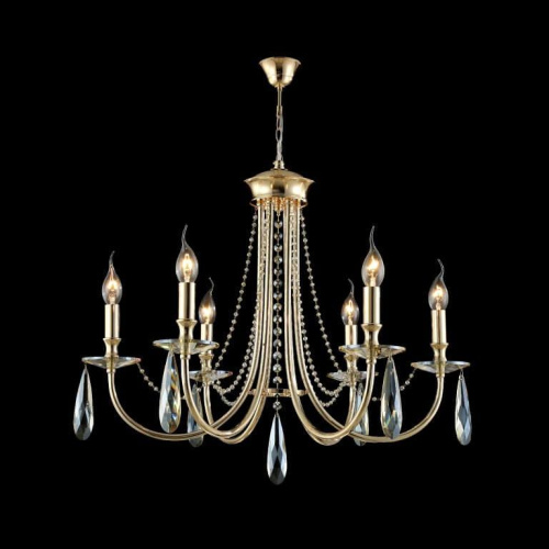 Подвесная люстра Crystal Lux Victoria SP6 Gold/Amber Подвесная люстра Crystal Lux Victoria SP6 Gold/Amber