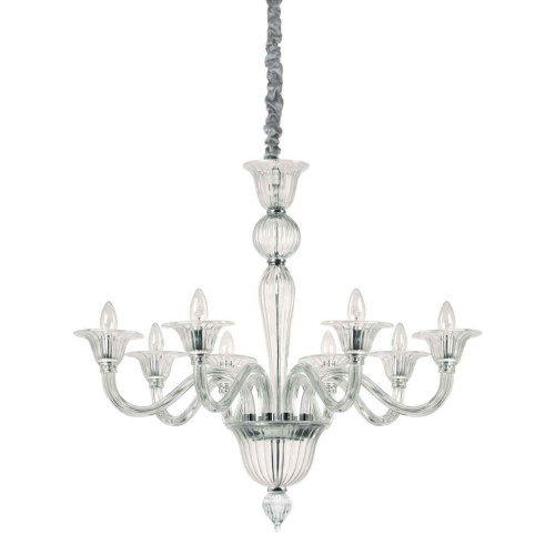 Подвесная люстра Ideal Lux Brigitta SP8 Trasparente 199382 Подвесная люстра Ideal Lux Brigitta SP8 Trasparente 199382