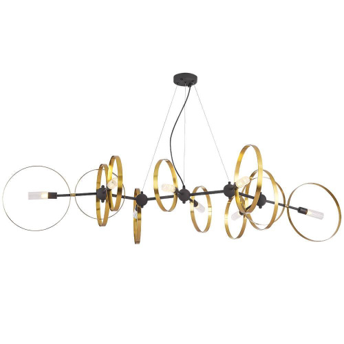 Подвесная люстра Crystal Lux Armonica SP8 Black/Brass V2 Подвесная люстра Crystal Lux Armonica SP8 Black/Brass V2