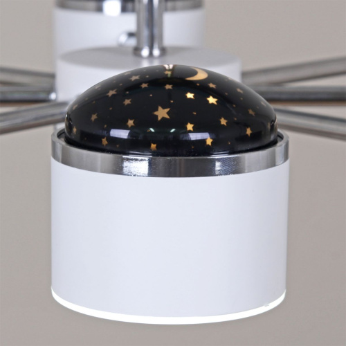 Потолочная светодиодная люстра Reluce 13289-4.3-08 Белый+Хром