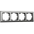 Рамка Werkel Metallic на 4 поста глянцевый никель WL02-Frame-04 4690389045936