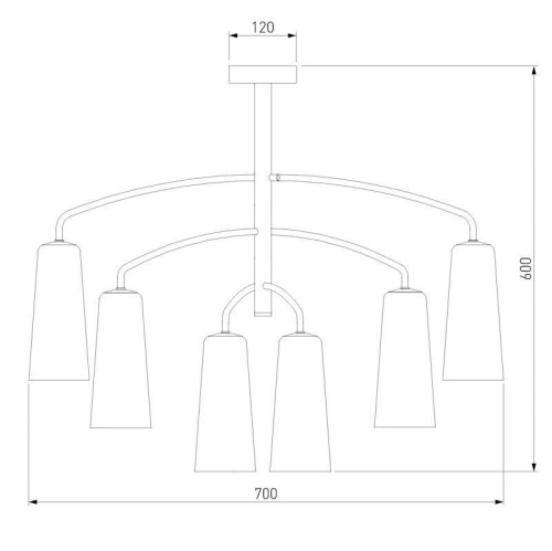 Подвесная люстра Eurosvet Omber 70137/6 хром