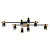 Потолочная люстра Lumien Hall Trey LH4138/8CB-BR-BK