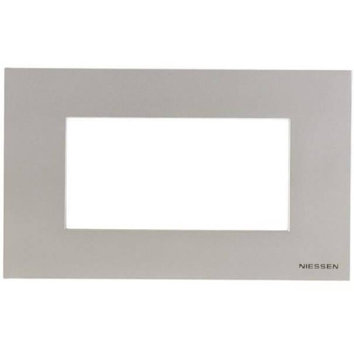 Рамка 4-модульная ABB Zenit итальянский стандарт серебро 2CLA247400N1301