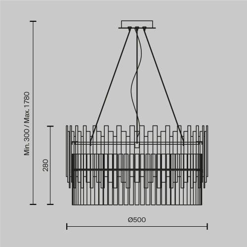 Подвесная люстра Maytoni Coliseo MOD135PL-06BS Подвесная люстра Maytoni Coliseo MOD135PL-06BS