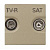 Розетка TV-R-SAT оконечная ABB Zenit шампань 2CLA225170N1901