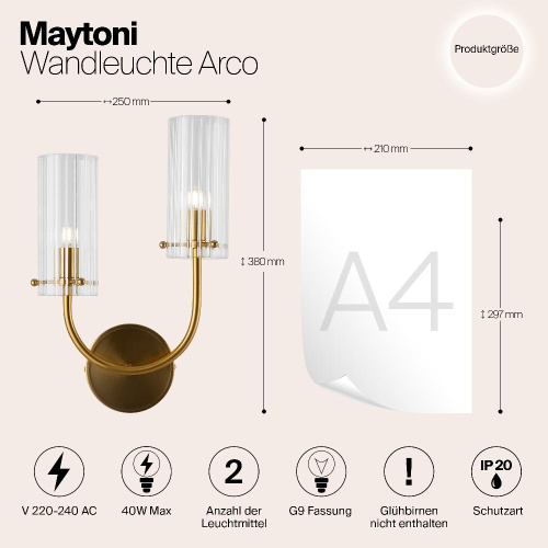 Бра Maytoni Arco MOD223WL-02BS1