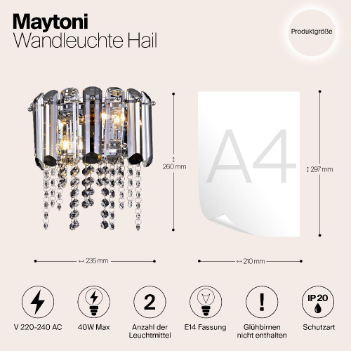 Настенный светильник Maytoni Hail MOD097WL-02CH