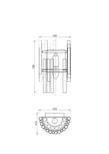 Настенный светильник Maytoni Coliseo MOD135WL-01BS Настенный светильник Maytoni Coliseo MOD135WL-01BS