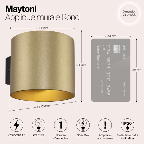 Бра Maytoni Rond C066WL-01MG Бра Maytoni Rond C066WL-01MG