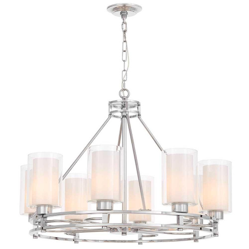 Подвесная люстра Lumina Deco Marietta LDP 8025-8 CHR+WT Подвесная люстра Lumina Deco Marietta LDP 8025-8 CHR+WT