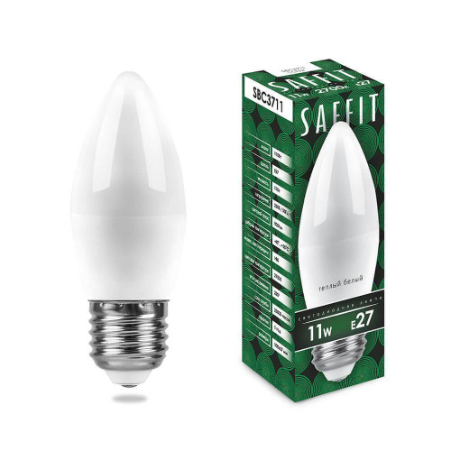 Лампа светодиодная Saffit E27 11W 2700K Свеча Матовая SBC3711 55132 Лампа светодиодная Saffit E27 11W 2700K Свеча Матовая SBC3711 55132