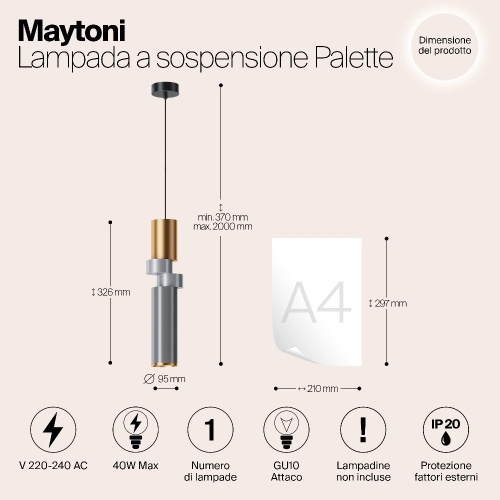 Подвесной светильник Maytoni Palette MOD303PL-01CFL3