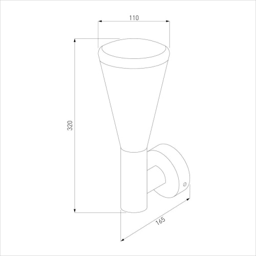 Уличный настенный светильник Elektrostandard 1416 Techno серый a049710