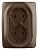 Розетка ЭРА 12 2x2P E Schuko 16A 250V 12-2106-13 Б0031235