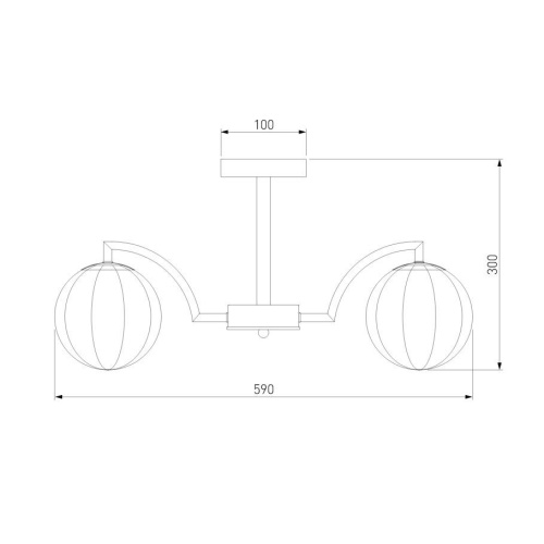 Потолочная люстра Eurosvet Оптима Eden 30178/5 черный жемчуг