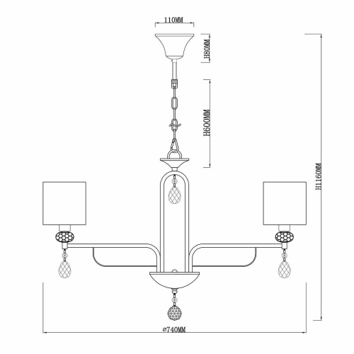 Подвесная люстра Rivoli Flirt 3033-208 Б0037684 Подвесная люстра Rivoli Flirt 3033-208 Б0037684