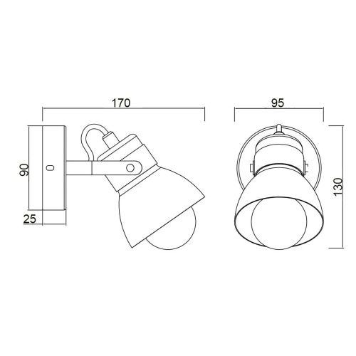 Спот Vele Luce Vulcano VL6544W01 Спот Vele Luce Vulcano VL6544W01