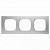 Рамка 3-постовая ABB Sky серебристый алюминий 2CLA857300A1301