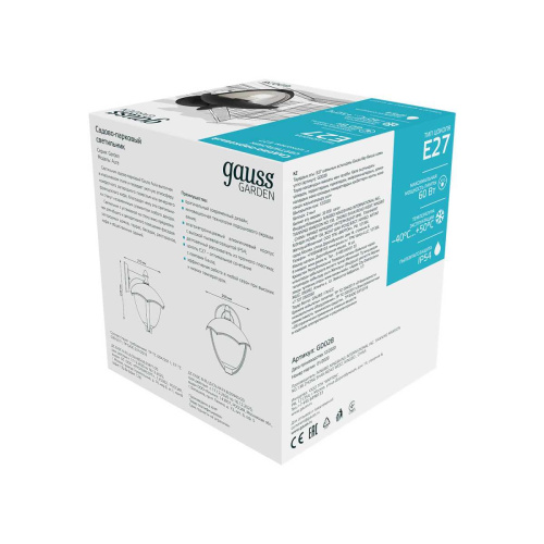 Уличный настенный светильник Gauss Aura GD028 Уличный настенный светильник Gauss Aura GD028