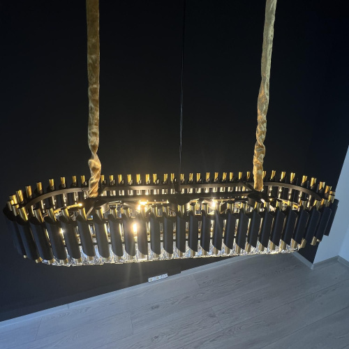 Люстра Empire Black Rectangular Chandelier Crystal By Imperiumloft
