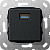 Розетка USB 3.0 A Gira System 55 разветвительный кабель черный матовый 568310