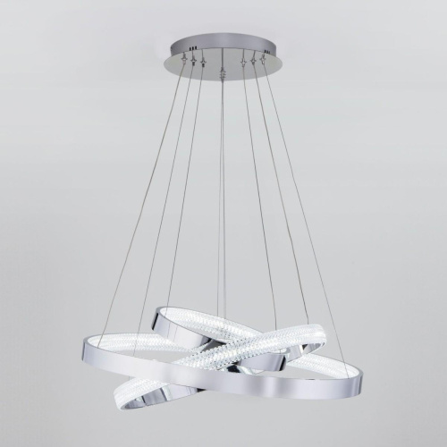 Подвесной светодиодный светильник Eurosvet Smart Posh 90276/3 хром Подвесной светодиодный светильник Eurosvet Smart Posh 90276/3 хром