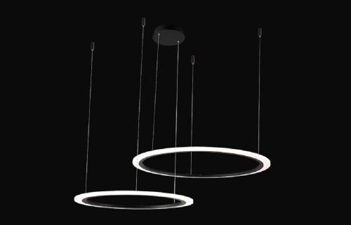 Подвесная люстра Crystal Lux MANZANA SP53W LED D600+800 BLACK Подвесная люстра Crystal Lux MANZANA SP53W LED D600+800 BLACK